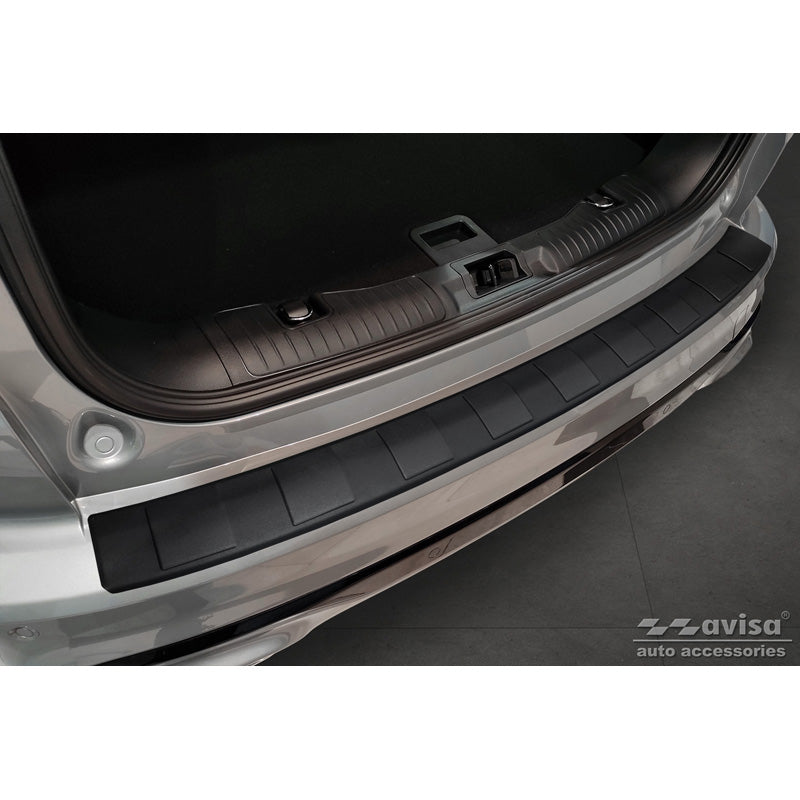 Avisa, protection de pare-chocs arrière, noir mat, acier inoxydable, compatible avec Ford Kuga III ST-Line/Vignale/Hybrid ST-Line 2019-2024 & FL 2024- 'Ribs'