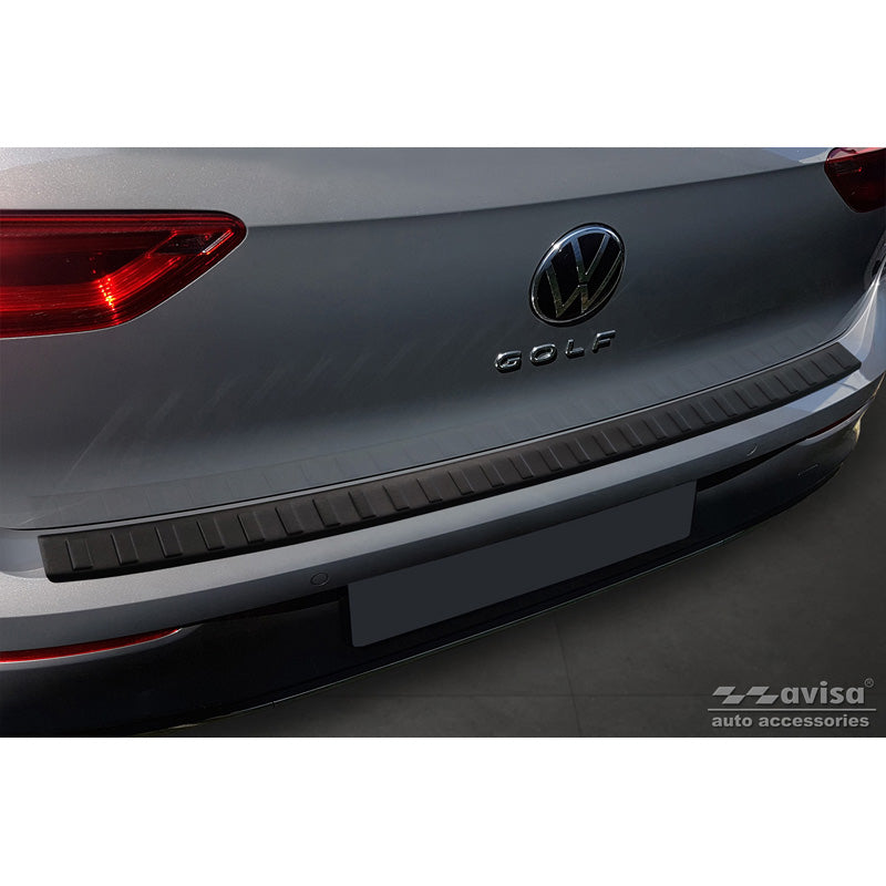 Avisa, Rear Bumper Protector, Matte Black, Stainless Steel, Fits Volkswagen Golf VIII HB 5-døre 2020-2024 & FL 2024-