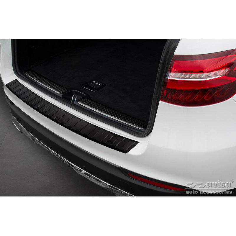 Avisa, Rear Bumper Protector, Matte Black, Stainless Steel, Fits Mercedes GLC 5-døre 2015-2019 & FL 2019- 'Ribs'