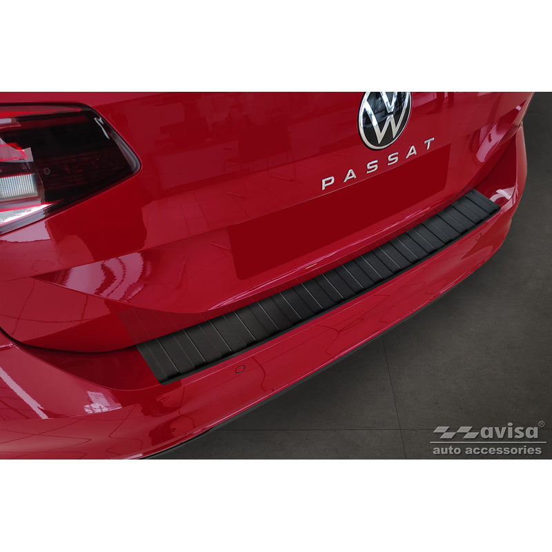 Avisa, zadní ochrana nárazníku, matná černá, nerezová ocel, pasuje na Volkswagen Passat 3G Variant 2014-2023 'Ribs'