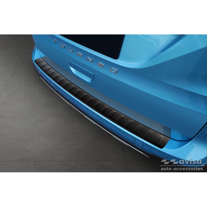 Avisa, Rear Bumper Protector, Matte Black, Stainless Steel, Fits Ford Tourneo Connect III 2022- 'Ribs'
