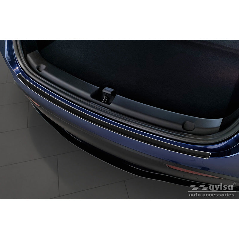 Avisa, Protezione paraurti posteriore, Nero opaco, acciaio inox, compatibile con Tesla Model Y 2020-