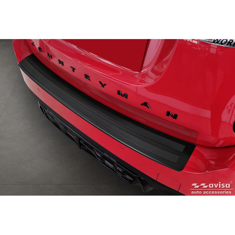 Avisa, Rear Bumper Protector, Matte Black, Stainless Steel,  Fits Mini Countryman F60 FL 2020-2023