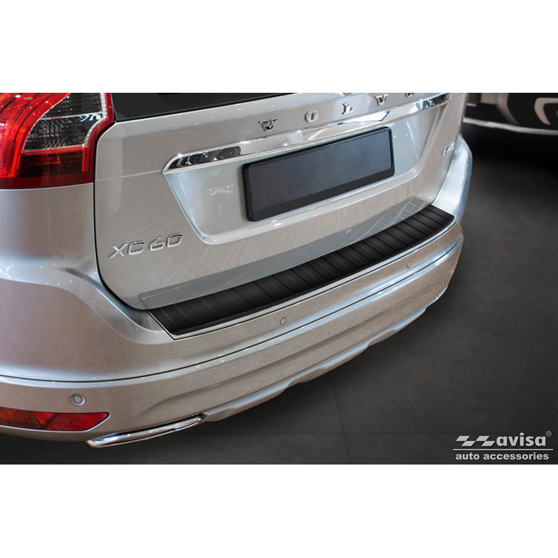 Avisa, ochrana zadního nárazníku, matná černá, nerezová ocel, pasuje na Volvo XC60 Facelift 2013-2017 'Ribs'