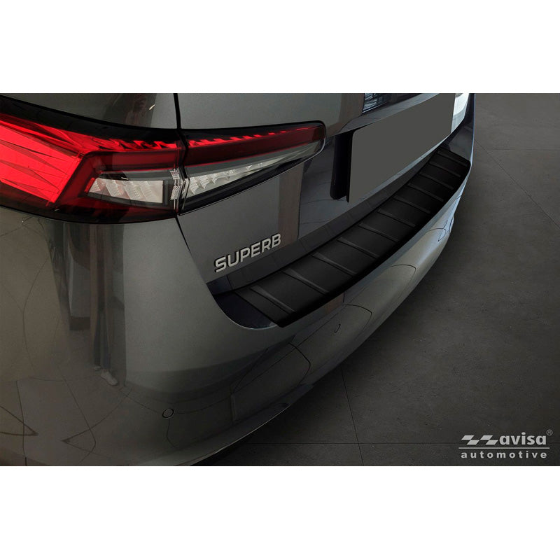 Avisa, Protezione paraurti posteriore, acciaio inox nero opaco, adatta a Skoda Superb IV Liftback (2024-)