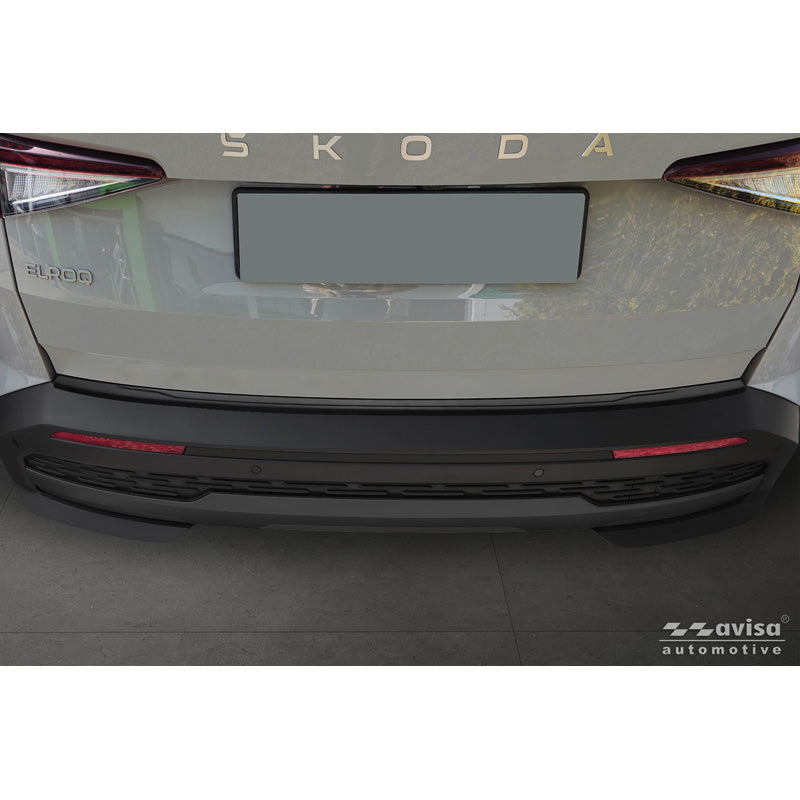 Avisa, Protector de paragolpes trasero, acero inoxidable negro mate, compatible con Skoda Elroq (2024-)