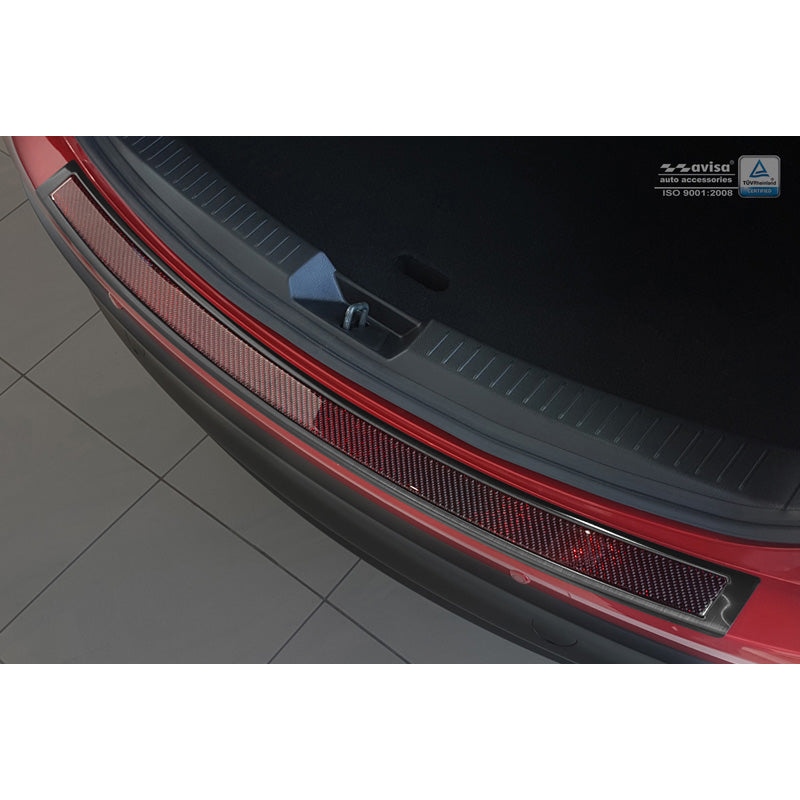 Avisa, osłona zderzaka tylnego, DeLuxe, stal nierdzewna, pasuje do Mazda CX-5 2014- Czarny/Czerwono-czarny Carbon