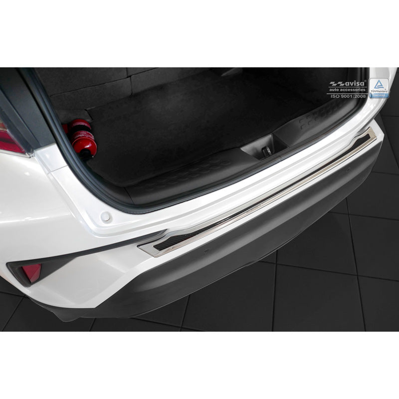 Avisa, Protezione paraurti posteriore, DeLuxe, Acciaio inox, adatto a Toyota C-HR 2016-2019 & Facelift 2019-2023 Chrome/Black Carbon