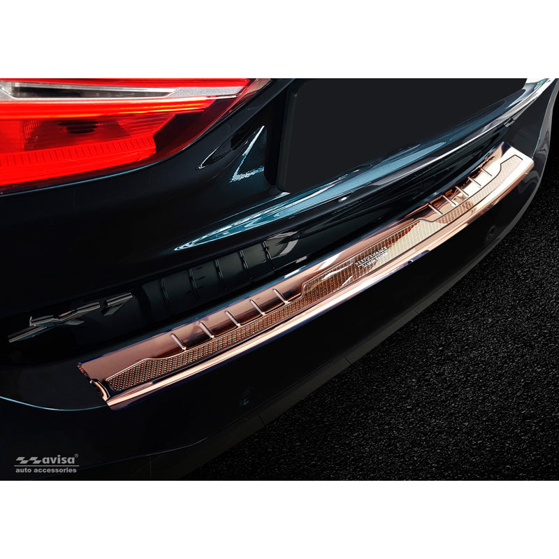 Avisa, Osłona tylnego zderzaka, DeLuxe, stal nierdzewna, pasuje do BMW X1 F48 2015-2022 'Performance' miedziane lustro/miedziany karbon