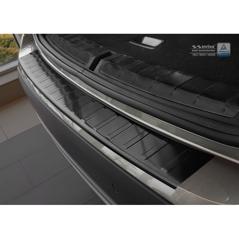 Avisa, osłona tylnego zderzaka, czarna, stal nierdzewna, pasuje do BMW X1 E84 2012-2015 'Ribs' bez M-package