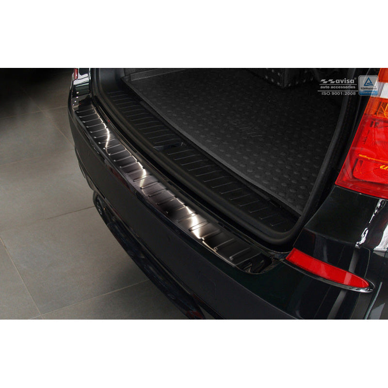 Avisa, Protezione paraurti posteriore, Nero, Acciaio inox, adatto a BMW X3 F25 2010-2014 incl. M-Sport 'Ribs'