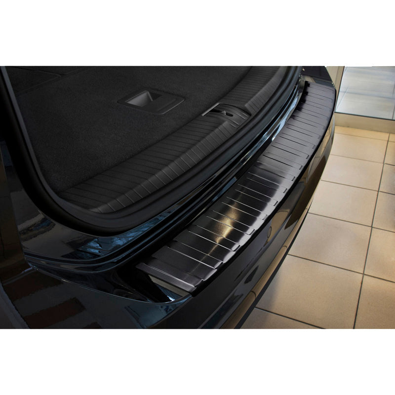 Avisa, protecteur de pare-chocs arrière, noir, acier inoxydable, convient à Volkswagen Touran III 2015- incl. R-Line 'Ribs'