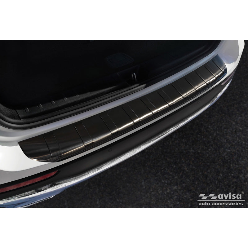 Avisa, ochrana zadního nárazníku, černá, nerezová ocel, pasuje na Mercedes GLB (X247) incl. AMG 2019- 'Ribs'