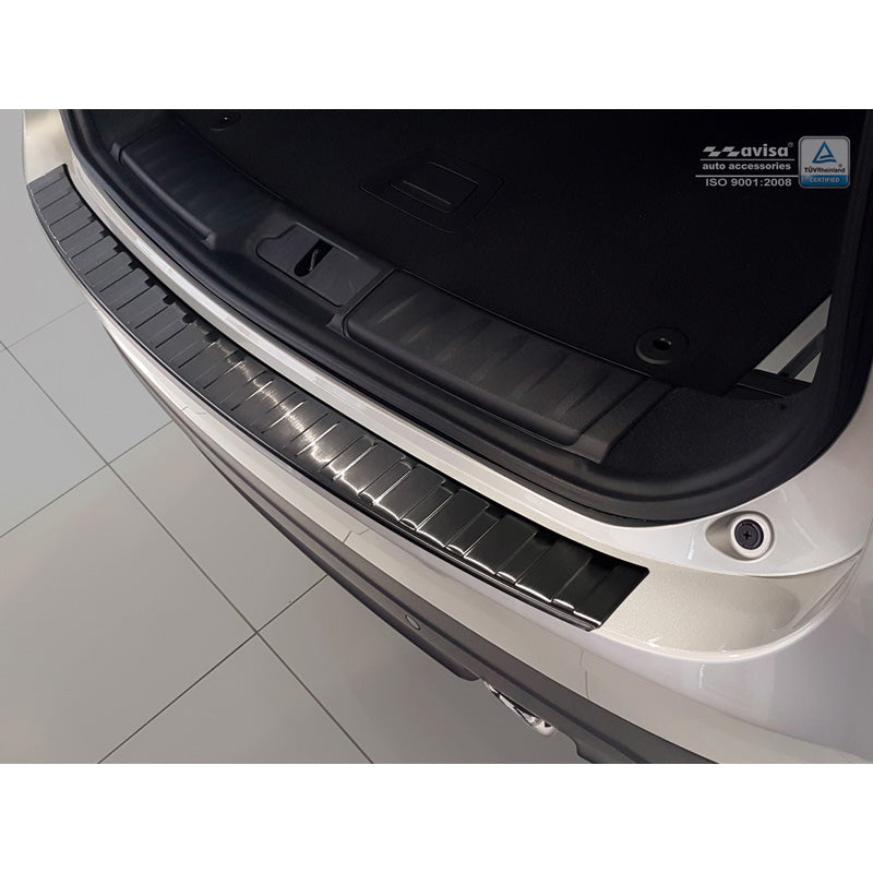 Avisa, Achterbumperbeschermer, Zwart, Roestvrij staal, past op Jaguar F-Pace 2016-2020 & FL 2020- 'Ribs'