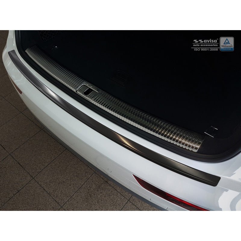 Avisa, ochrana zadního nárazníku, černá, nerezová ocel, pasuje na Audi Q5 2017-2020 & FL 2020- 'Ribs'