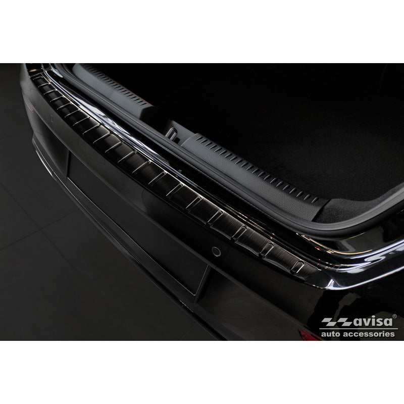 Avisa, protezione paraurti posteriore, Nero, Acciaio inossidabile, adatto a Mercedes CLA II (X118) Shooting Brake 2019- 'Ribs'