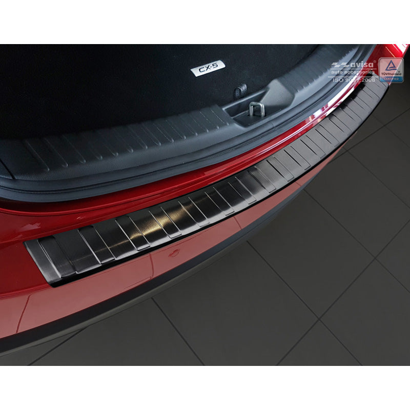Avisa, protège-bouclier arrière, noir, acier inoxydable, convient à Mazda CX5 II 2017- y compris restylage 'Ribs'