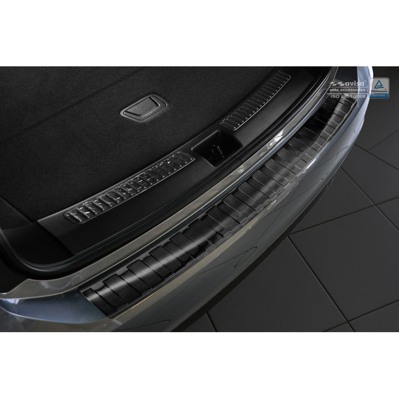 Avisa, protector de paragolpes trasero, negro, acero inoxidable, compatible con Opel Insignia B Sportstourer 2017- & FL 2020- 'Ribs'