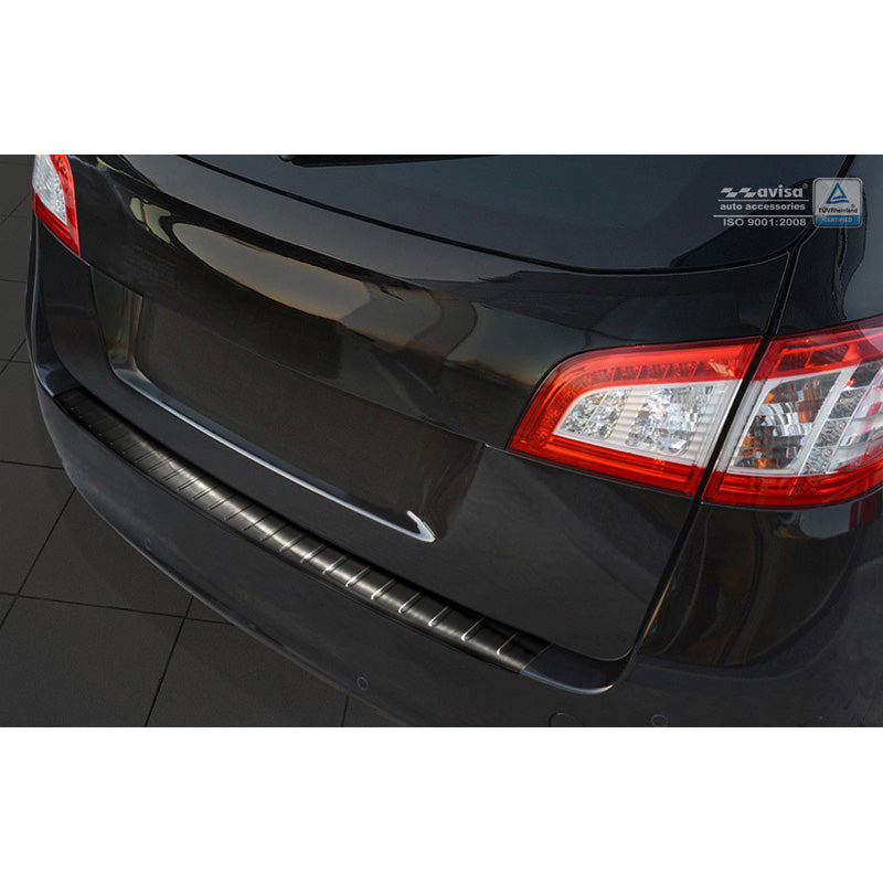 Avisa, ochrana zadního nárazníku, černá, nerezová ocel, pasuje na Peugeot 508 SW 2011-2018 'Ribs'
