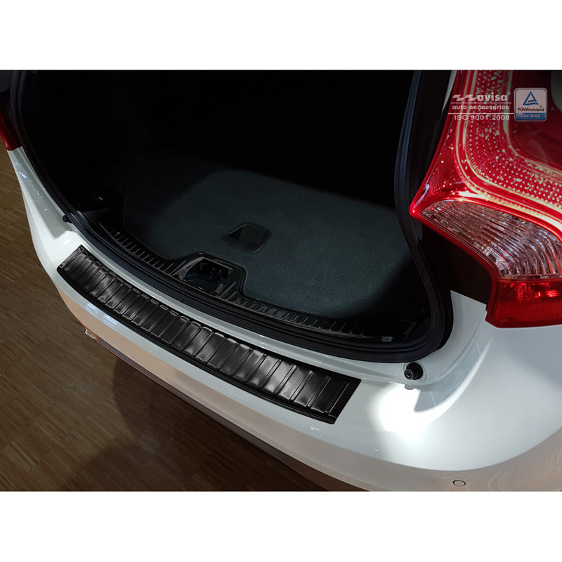 Avisa, Bagkofangerbeskytter, Sort, Rustfritstål, passer til Volvo V60 2010-2018 'Ribs'