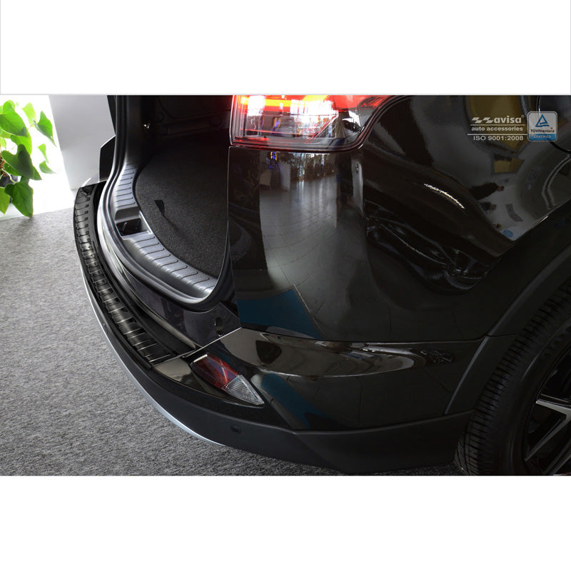 Avisa, achterbumperbeschermer, zwart, roestvrij staal, passend voor Toyota RAV4 2016- 'Ribs'