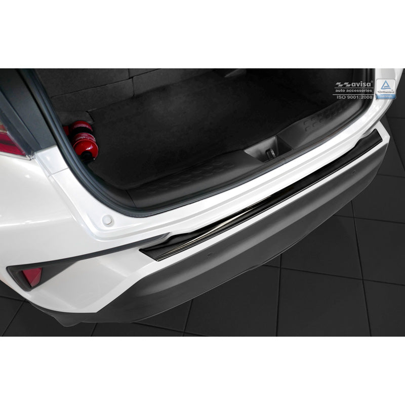 Avisa, Protezione paraurti posteriore, Nero, Acciaio inossidabile, compatibile con Toyota C-HR 2016-2019 & Facelift 2019-2023