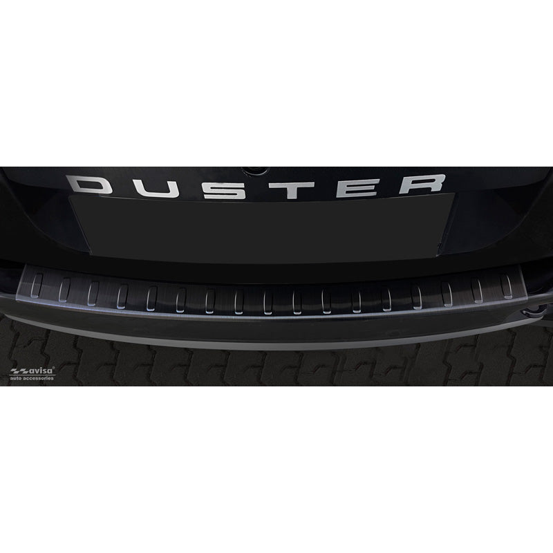 Avisa, Protezione paraurti posteriore, Nero, Acciaio inox, adatto per Dacia Duster 2010-2017 "Ribs"