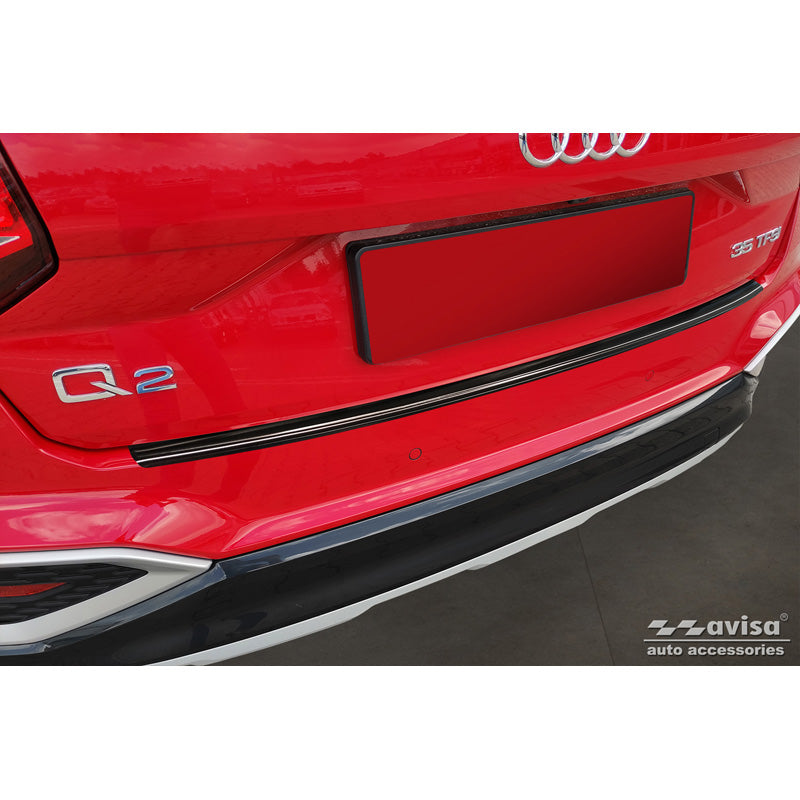 Avisa, Rear Bumper Protector, Black, Stainless Steel, Fits Audi Q2 Facelift 2020-