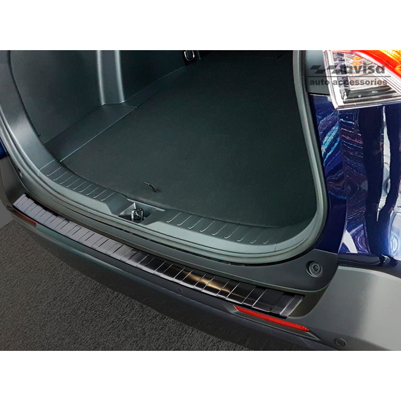 Avisa, achterbumperbeschermer, zwart, roestvrij staal, passend voor Toyota RAV4 (5th Gen.) 2018- & Suzuki Across 2020- 'Ribs'