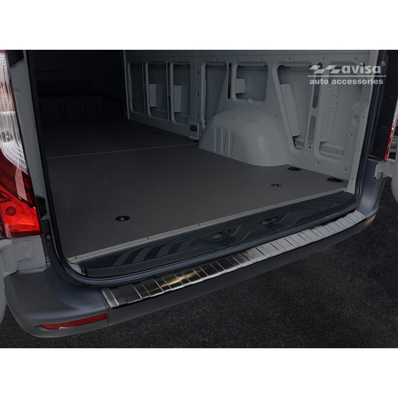 Avisa, osłona zderzaka tylnego, czarny, stal nierdzewna, pasuje do Mercedes Sprinter III 2018- 'Ribs'