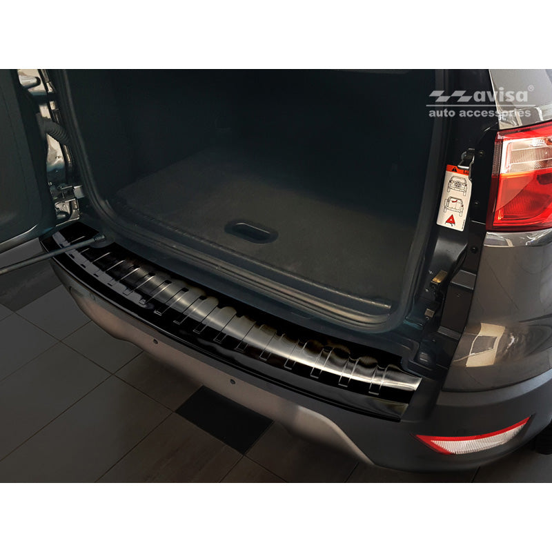 Avisa, osłona zderzaka tylnego, czarny, stal nierdzewna, pasuje do Ford Ecosport II Facelift 2017- z uwzględnieniem ST-Line 'Ribs'