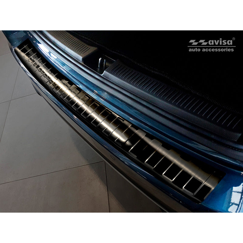 Avisa, Protezione paraurti posteriore, Nero, Acciaio inossidabile, adatto a Mercedes B-Class W247 2018- 'Ribs'