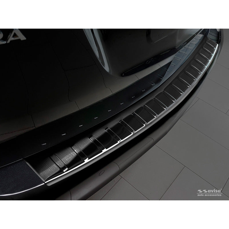 Avisa, protezione paraurti posteriore, nero, acciaio inossidabile, adatto a Opel Zafira C Tourer 2012-2016 & Facelift 2016- 'Ribs'