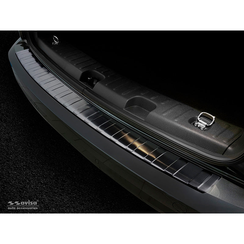 Avisa, ochrana zadního nárazníku, černá, nerezová ocel, pasuje na Volkswagen Caddy 2004-2015 & FL 2015- 'Ribs'