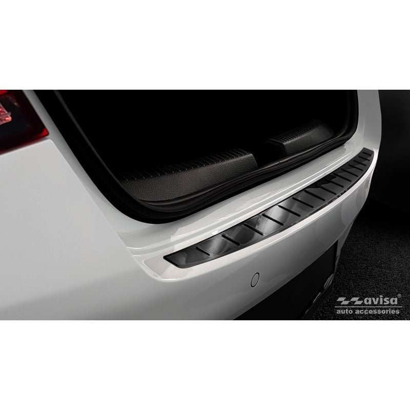 Avisa, protezione paraurti posteriore, Nero, Acciaio inossidabile, adatta per Mercedes CLA II (C118) 2019- 'Ribs'