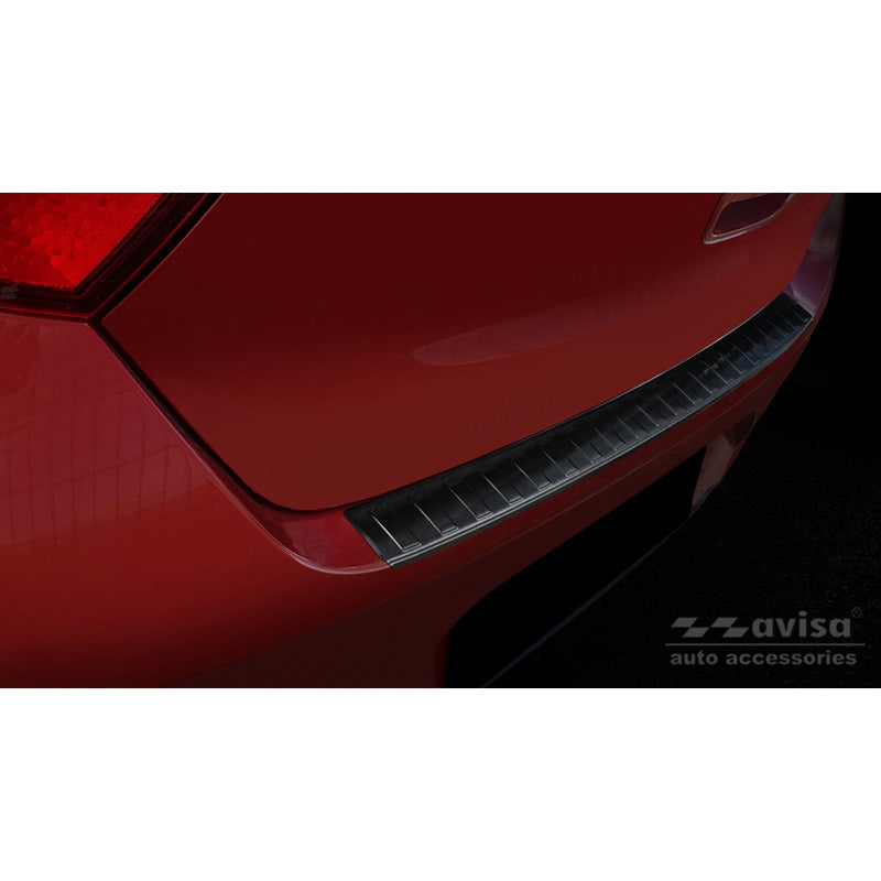 Avisa, protezione paraurti posteriore, Nero, Acciaio inossidabile, adatta per Hyundai i10 HB 5 porte 2019- 'Ribs'