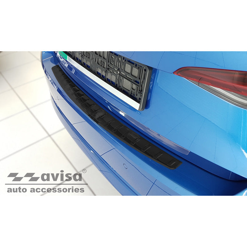 Avisa, protezione paraurti posteriore, Nero, Acciaio inossidabile, adatta per Skoda Octavia IV Liftback 2020-2024 & FL 2024- 'Ribber'