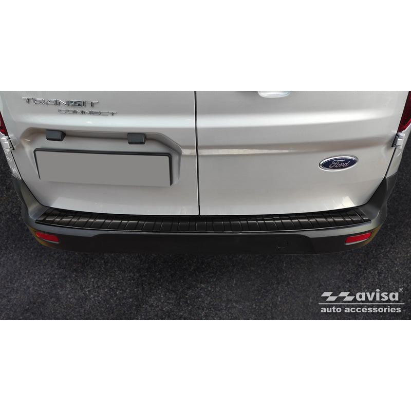 Avisa, Protector de parachoques trasero, Negro, Acero inoxidable, compatible con Ford Tourneo Connect/Transit Connect 2014-2017 & FL 2017-2022 'Ribs'