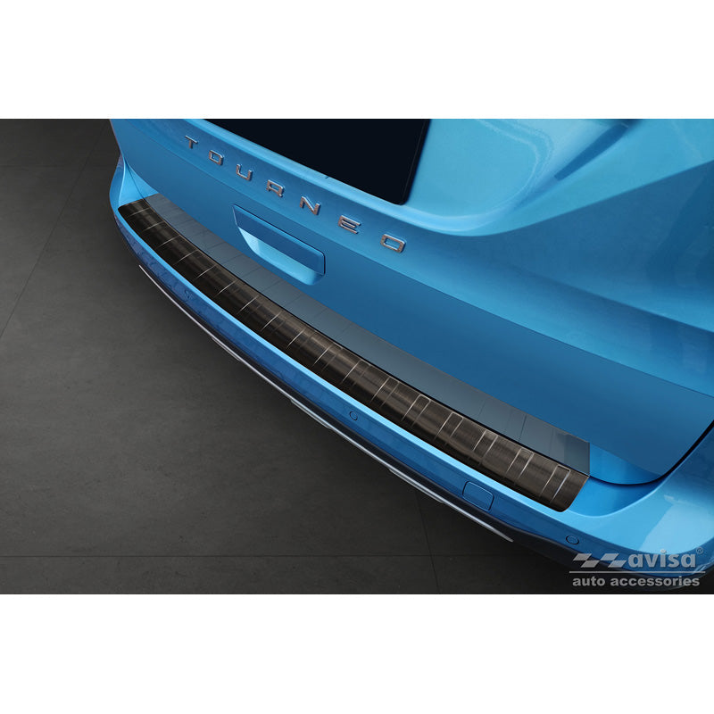Avisa, Rear Bumper Protector, Black, Stainless Steel, Fits Ford Tourneo Connect III 2022- 'Ribs'