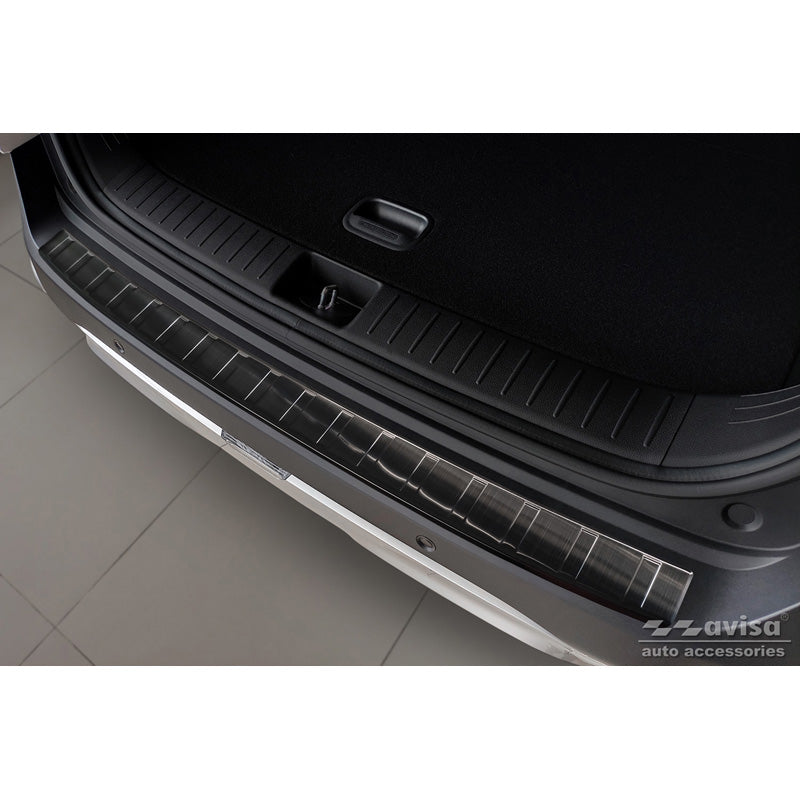 Avisa, achterbumperbeschermer, zwart, roestvrij staal, past op Kia Sportage V 2021- 'Ribs'