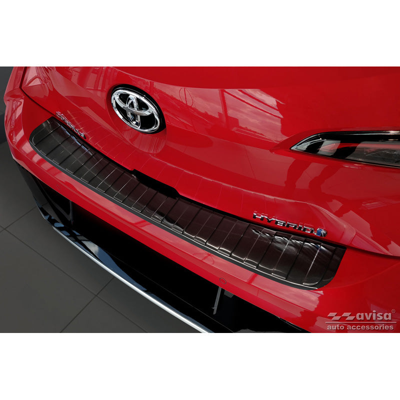 Avisa, ochrana zadního nárazníku, černá, nerezová ocel, pasuje na Toyota Corolla XII HB 2019- (vč. GR-Sport) „Ribs“