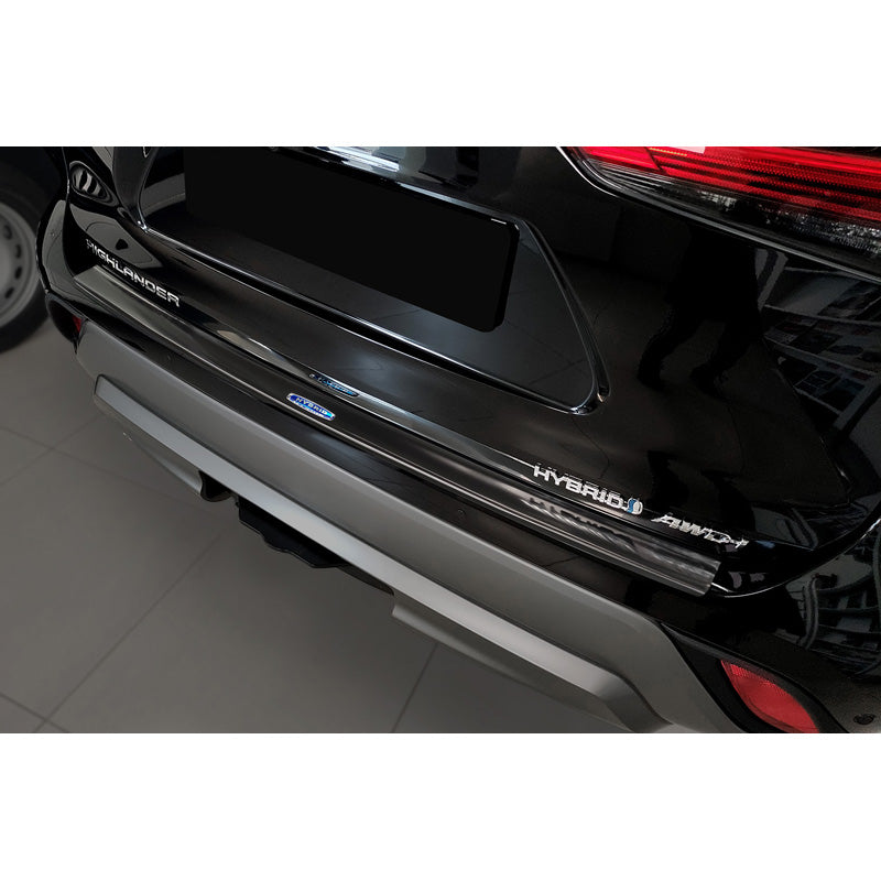 Avisa, protezione del paraurti posteriore, nero, acciaio inossidabile, adatta per Toyota Highlander (XU70) 2020- 'Hybrid'