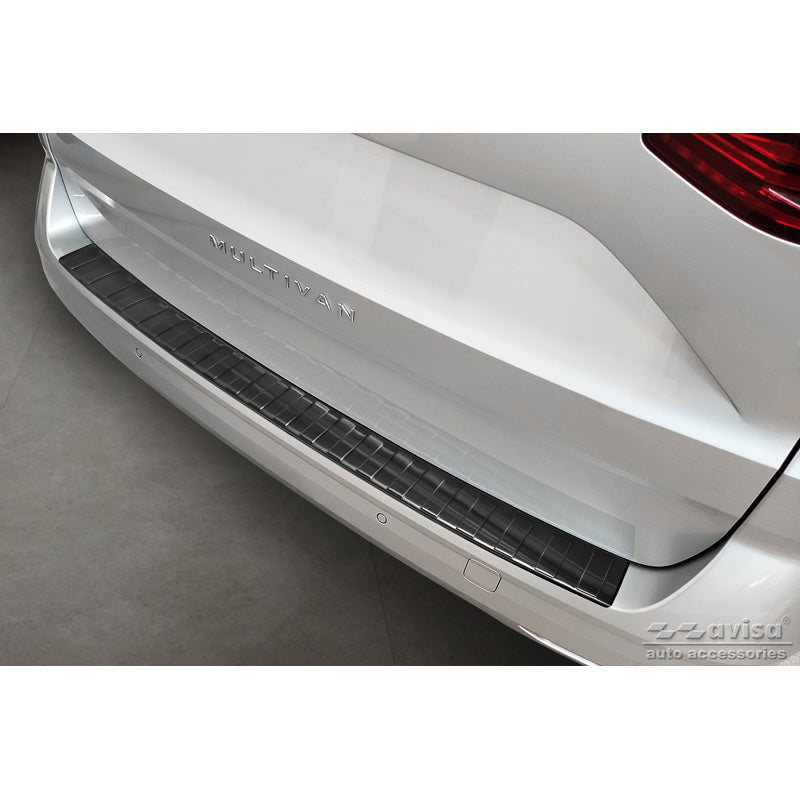 Avisa, Protezione paraurti posteriore, Nero, Acciaio inossidabile, adatta a Volkswagen Multivan T7 2021- 'Ribs'