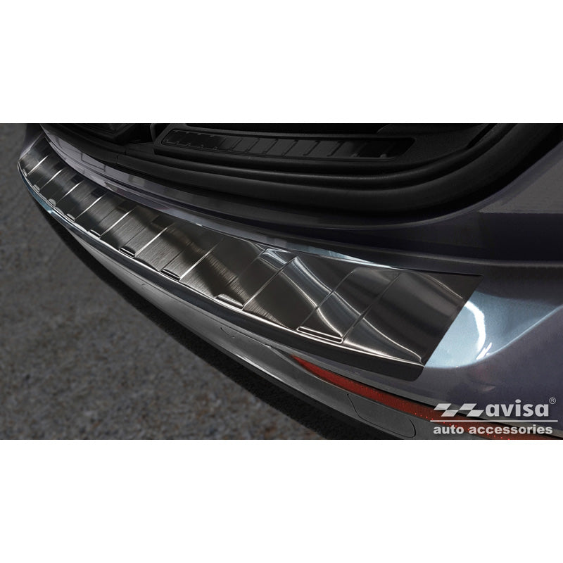 Avisa, Ochrana zadního nárazníku, černá, nerezová ocel, pasuje na Volvo V60 II 2018- incl. Cross Country & R-Design