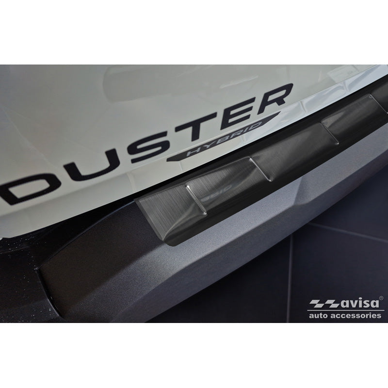 Avisa, Bagkofangerbeskytter, Rustfrit Stål, Sort, Passer til Dacia Duster III (2024-), 'Ribs'