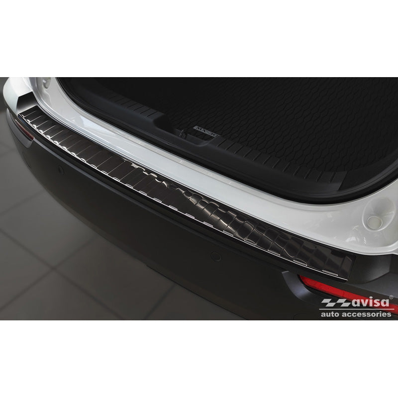 Avisa, protector de parachoques trasero, negro, acero inoxidable, apto para Mazda MX-30 2020- - 'Ribs'