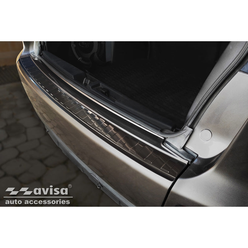 Avisa, ochrana zadního nárazníku, černá, nerezová ocel, pasuje na Mitsubishi Outlander II / Citroën C-Crosser / Peugeot 4007 2006-2012 'Ribs'