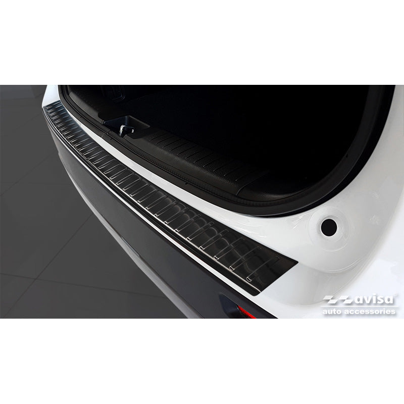 Avisa, Achterbumperbeschermer, Zwart, Roestvrij staal, geschikt voor Suzuki Vitara II 2015-2018 & FL 2018- incl. Hybrid 'Ribs'
