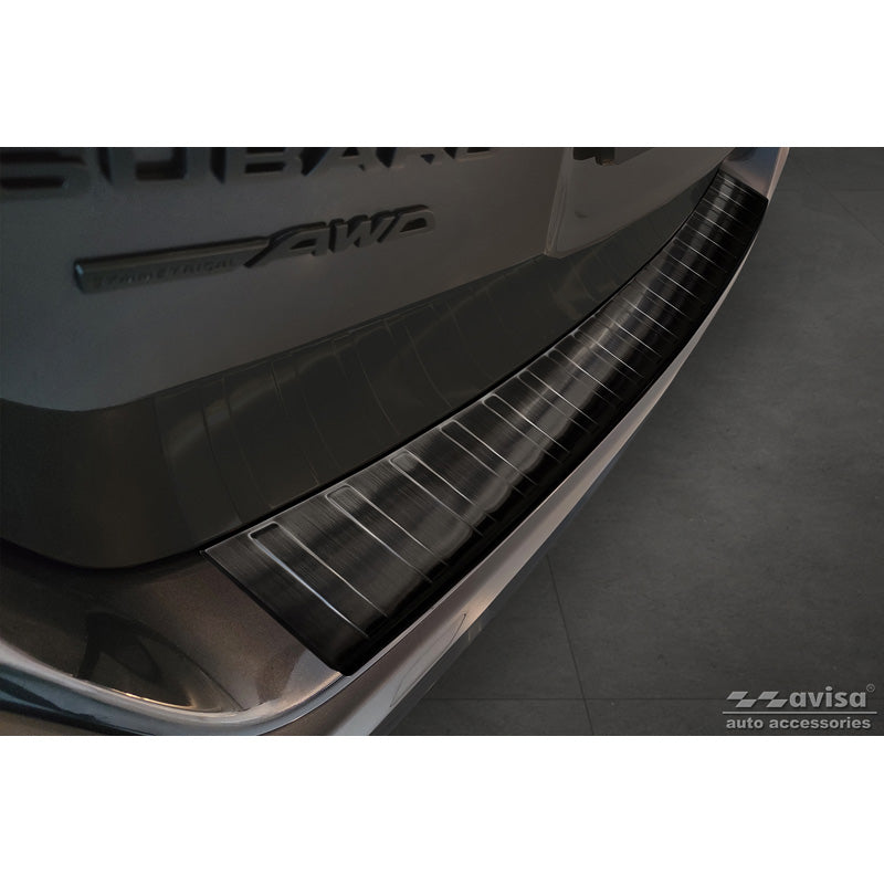 Avisa, protezione paraurti posteriore, Nero, acciaio inox, adatto a Subaru Outback (BT) 2020- 'Ribs'