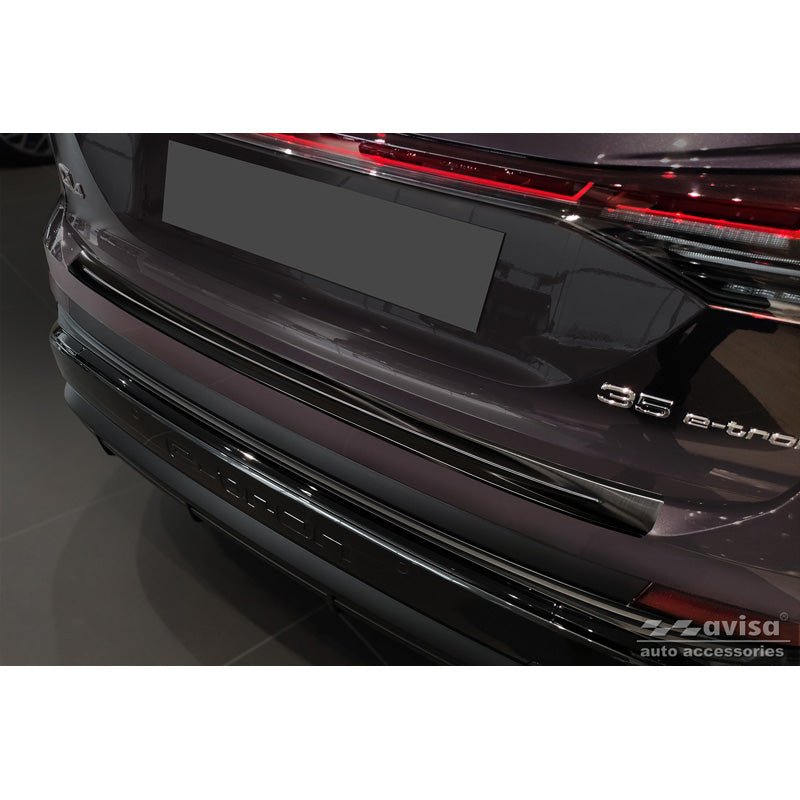 Avisa, Achterbumperbeschermer, Zwart, roestvrij staal, past op Audi Q4 E-Tron 2021-